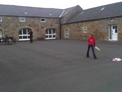 It is cricket! - family cricket at Lee Moor Business park, June 2010